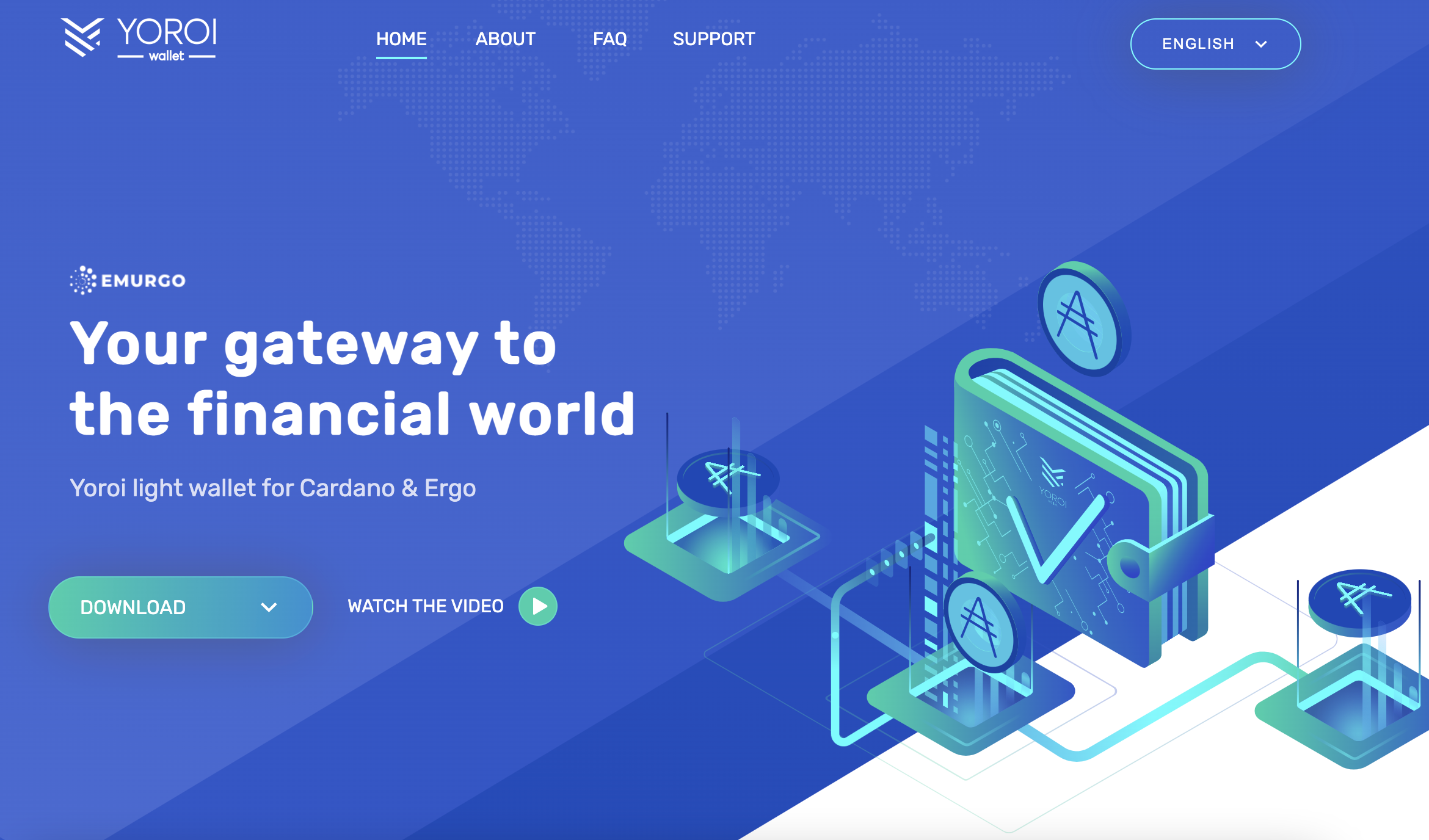 Yoroi Wallet main page