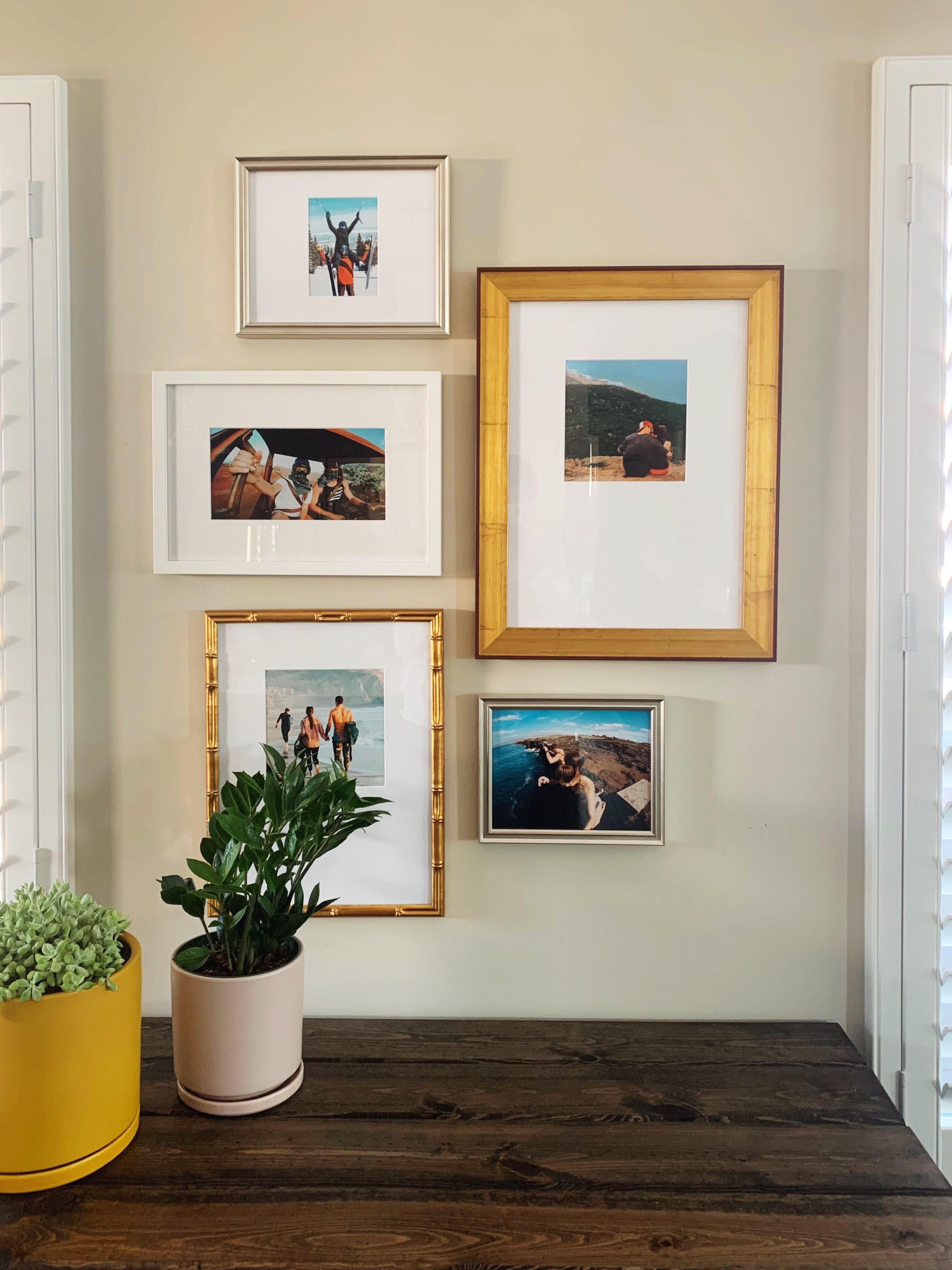gallery wall with photos