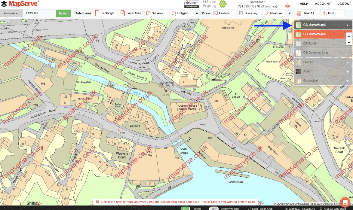 MapServe® map preview page