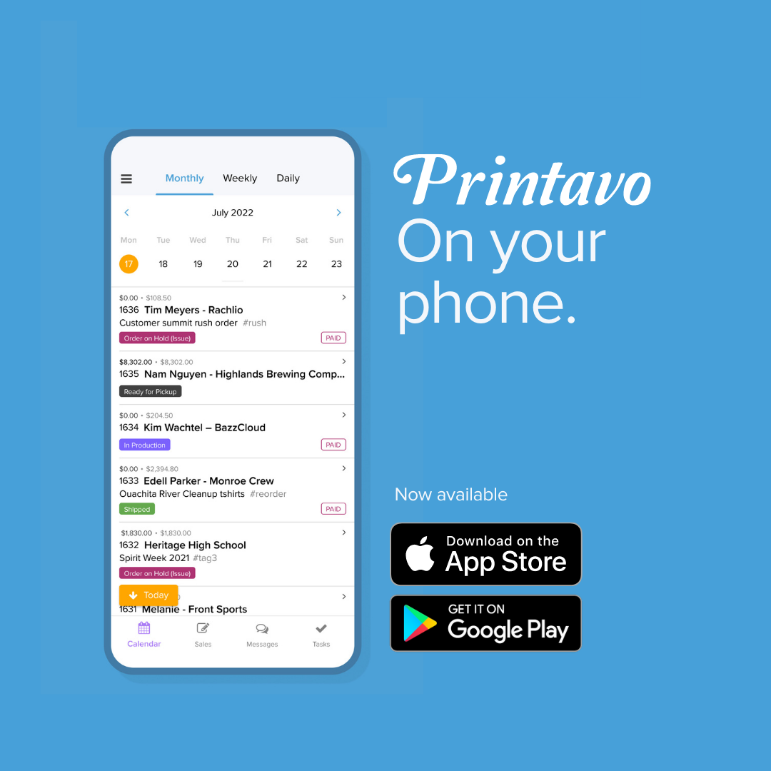 Printavo on your phone image