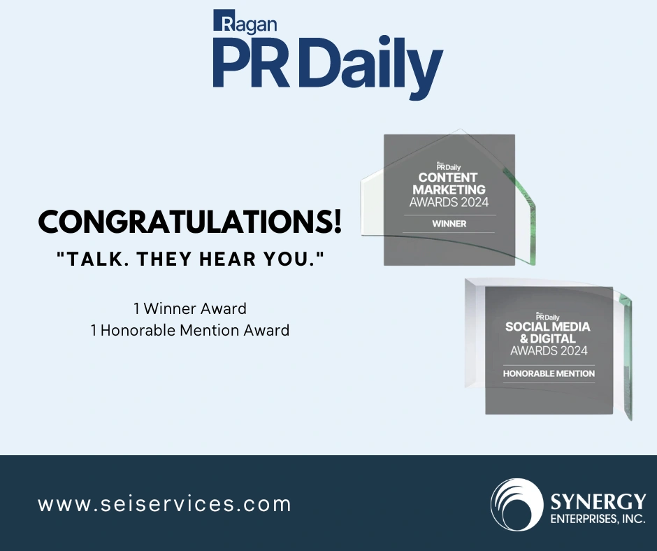 Synergy has won two PR Daily Awards recognizing our team’s creativity and effort working with the Substance Abuse and Mental Health Services Administration on the “Talk. They Hear You.”® campaign.