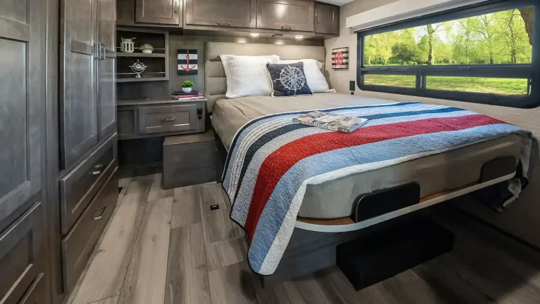 RV bedroom interior