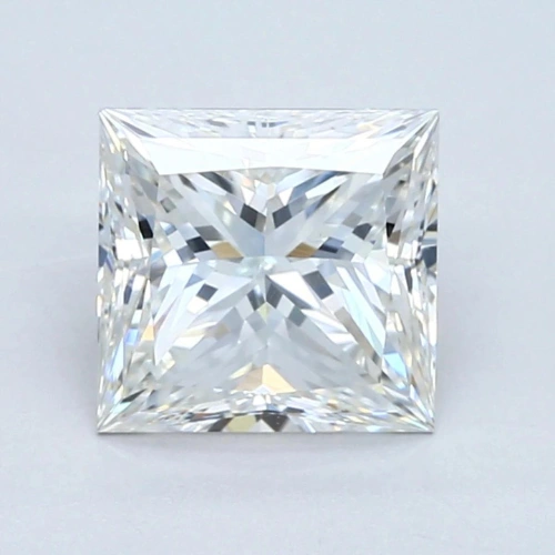 2.5 carat H color princess cut diamond