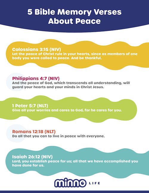 5 Bible Memory Verses for Kids About Peace — Minno Parents