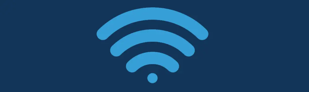 wifi icon on dark blue