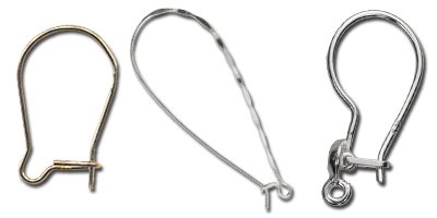 Kidney wire earring findings