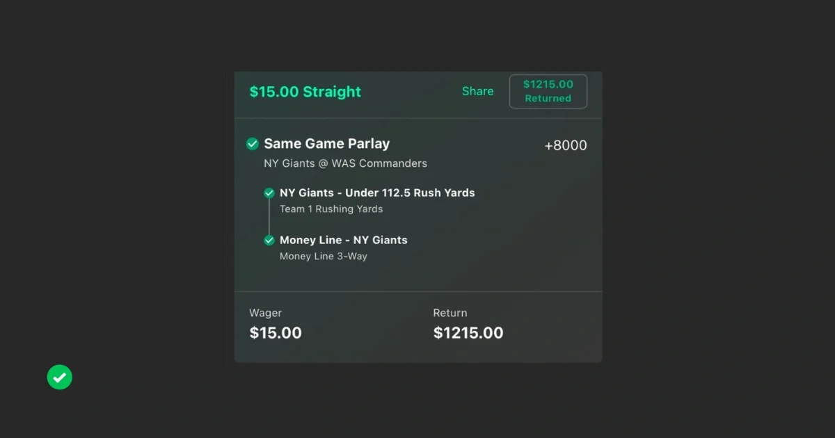 Same Game Parlays: Place bets with bet365 sportsbook