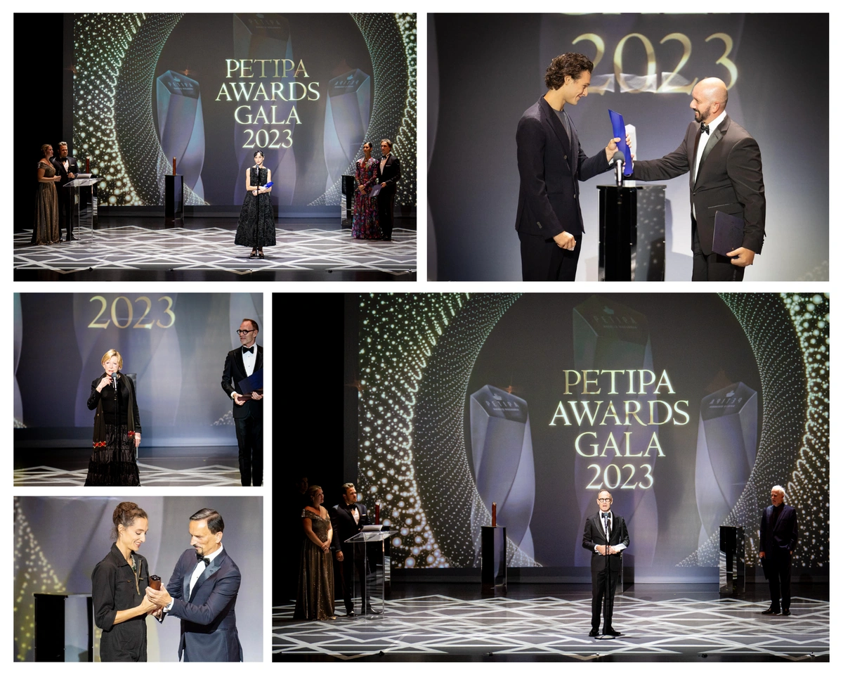 Petipa Award Recipients, Lucia Lacarra, Hugo Marchand, Natalia Makarova, Doroth&eacute;e Gilbert (on behalf of Pierre Lacotte), and Ted Brandsen (on behalf of the Dutch National Ballet) &nbsp;&copy; Jack Devant