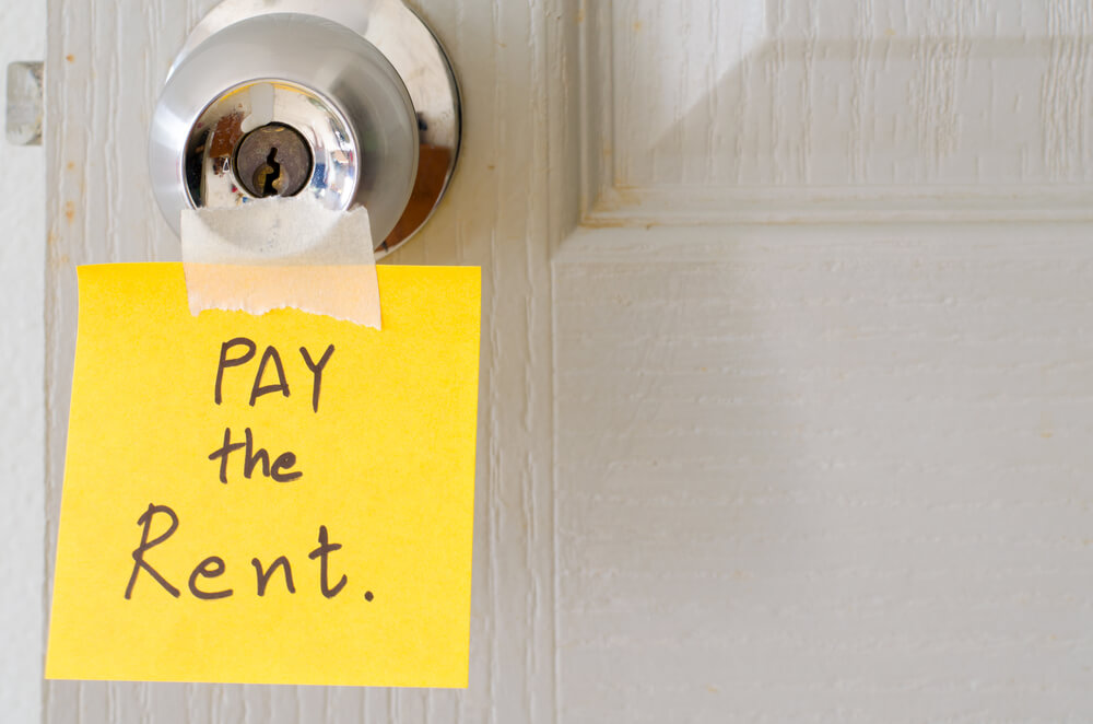 pay the rent to avoid eviction sticky note reminder