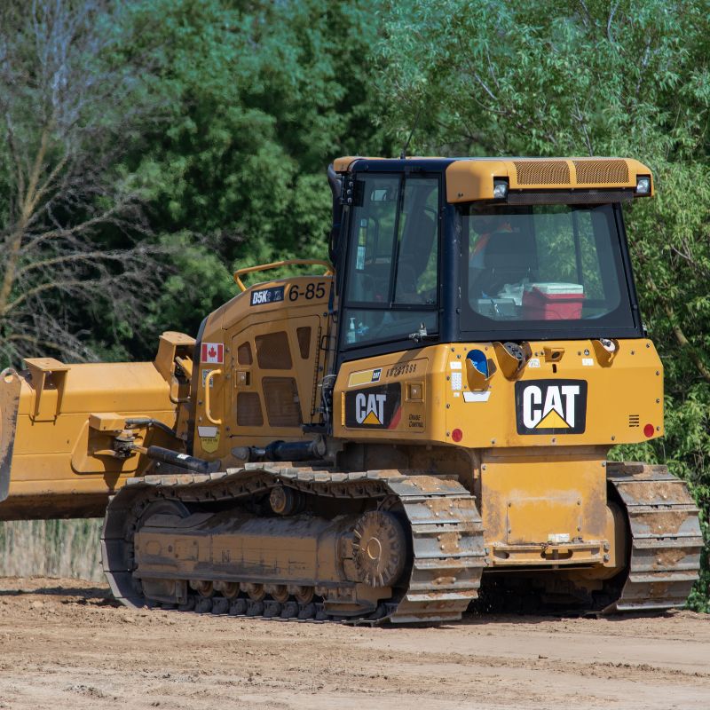 Caterpillar's D5K bulldozer on a construction site