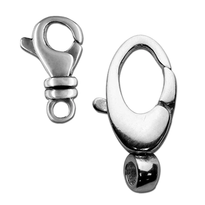 Silver swivel lobster clasps