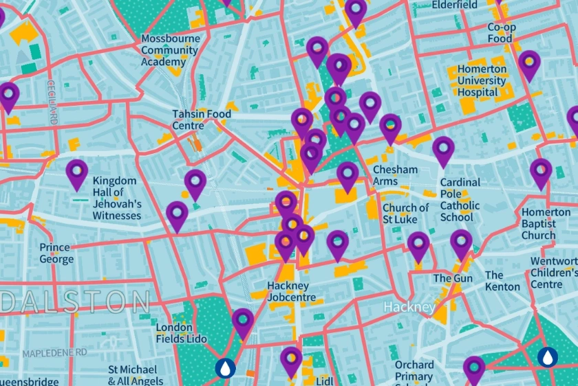 Walking map by Footways