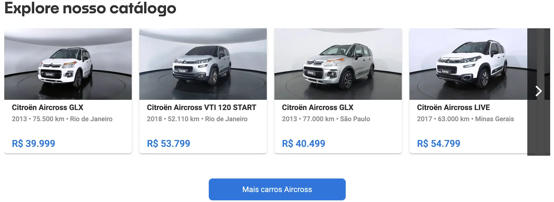 Preço do Aircross Citroën