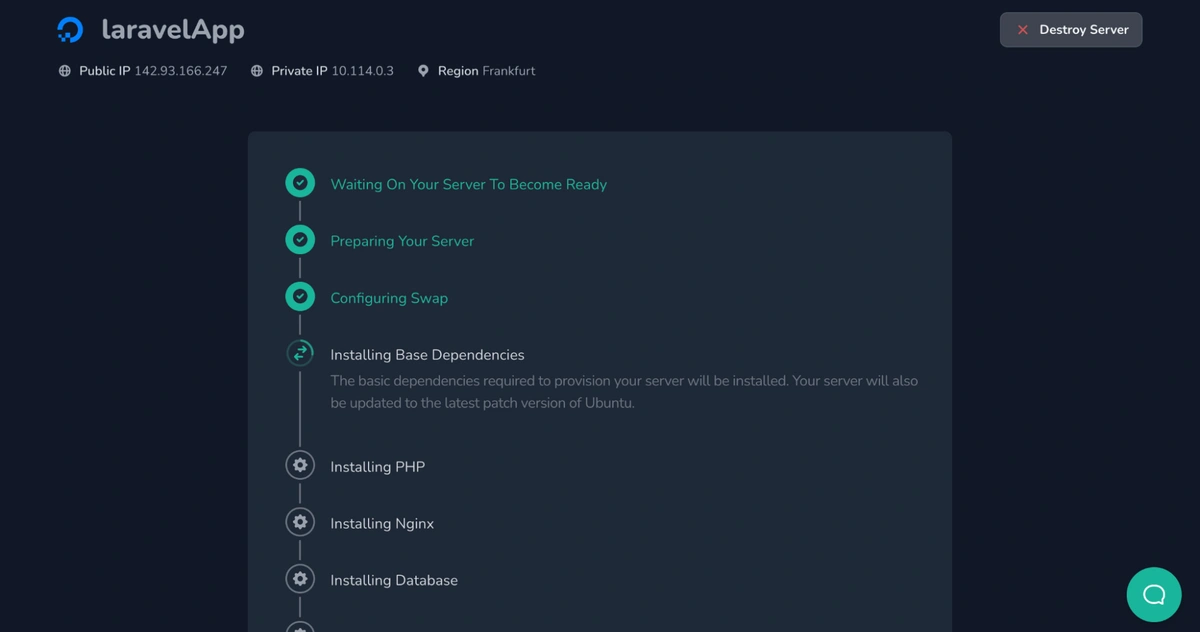 Monitoring provisioning process