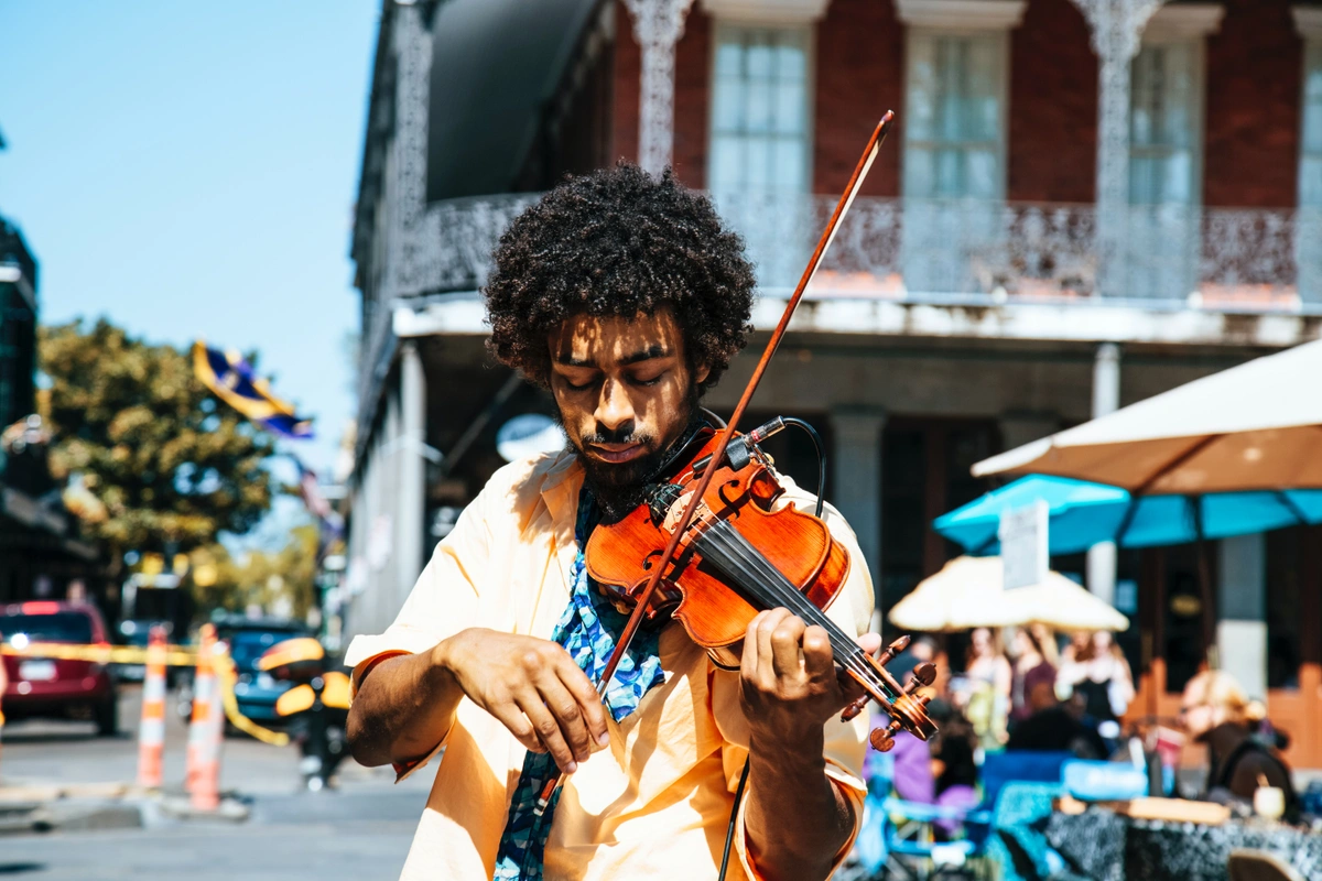 Black history month - black man playing violin