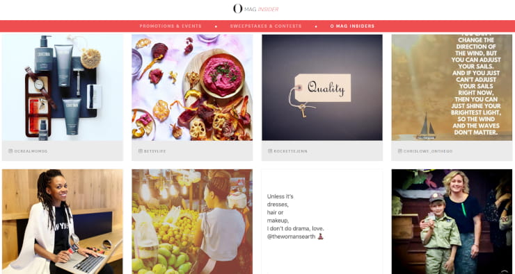 Embedded instagram feed O Magazine