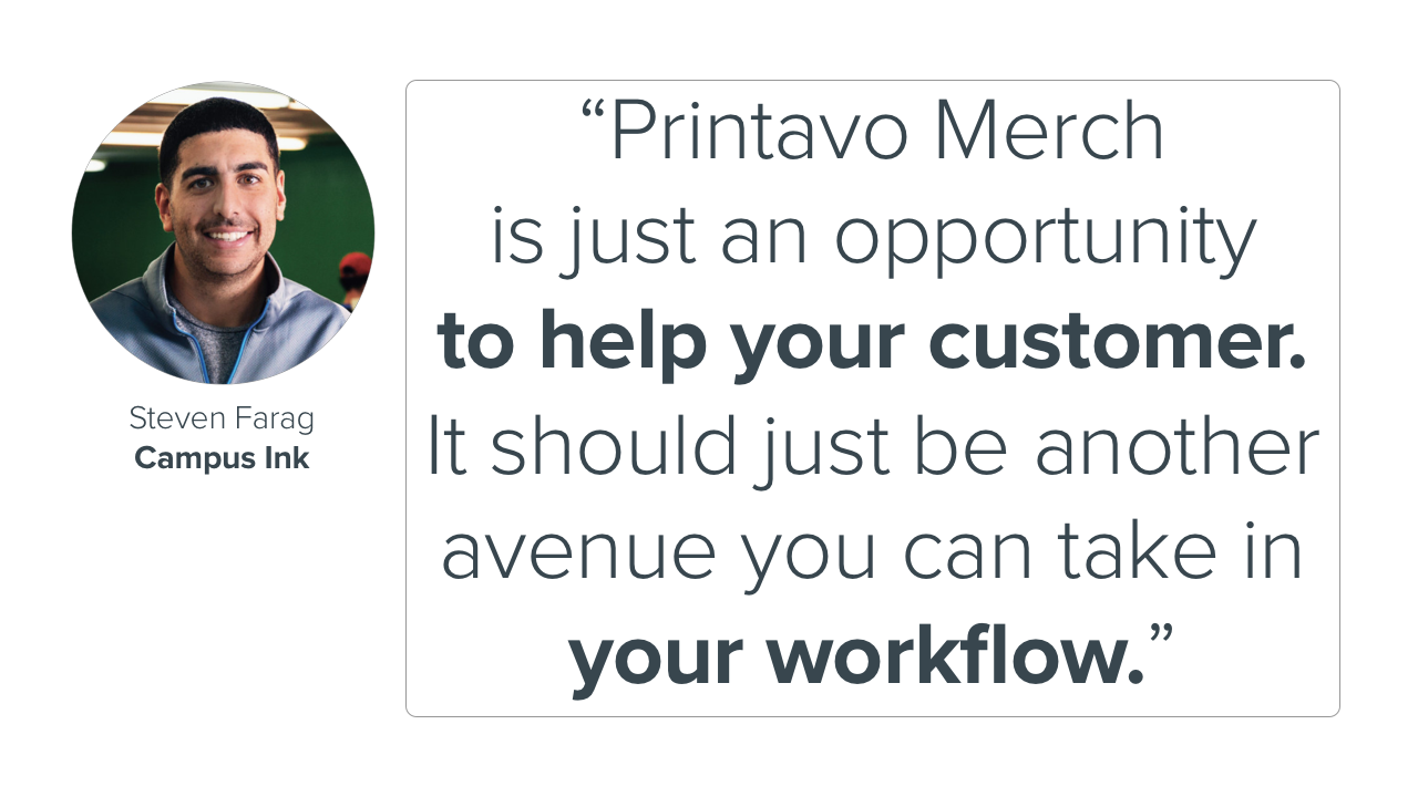 Steven Farag explains how Printavo Merch is part of his workflow.