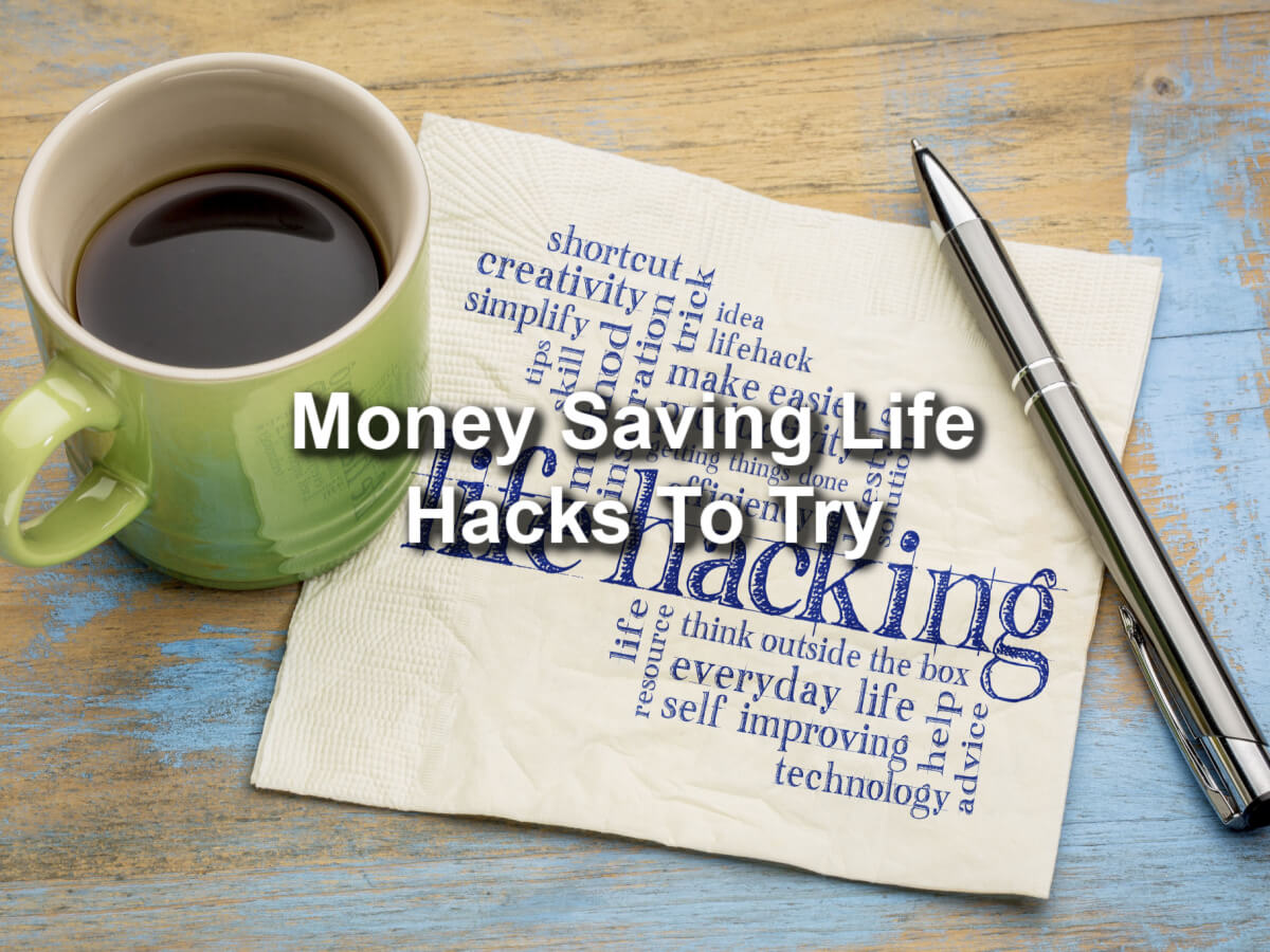 money saving life hacks on napkin