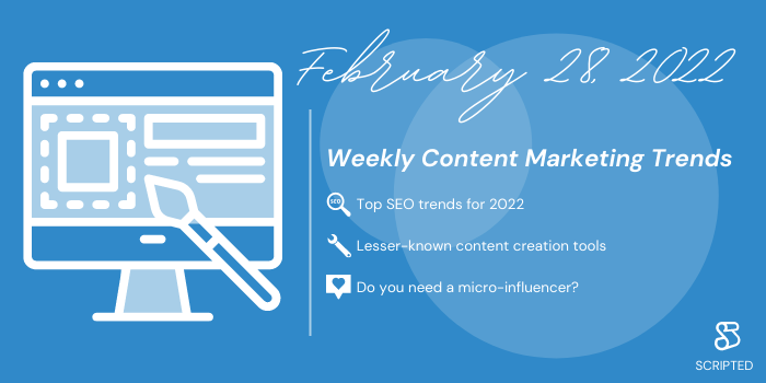 Weekly Content Marketing Trends February 28, 2022