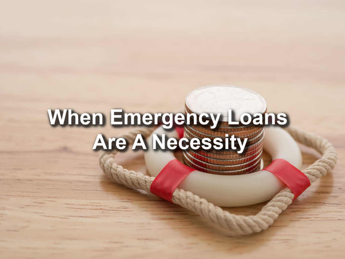 coins with life preserver and text When emergency title loans are a necessity