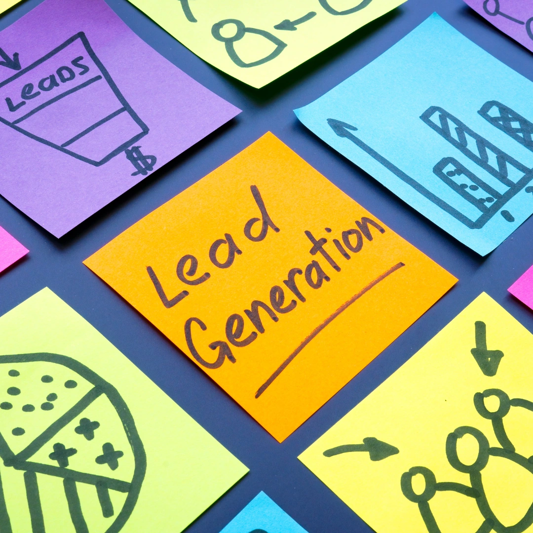 A lead generation sticky notes.