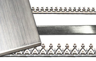 Jewelry sheet metal and bezel strips