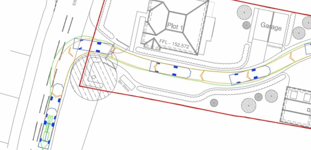 Swept Path Analysis 1 by Lapworth Architects