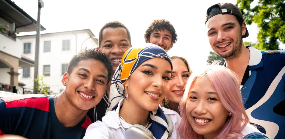 Diverse global talent pool representing international remote workforce