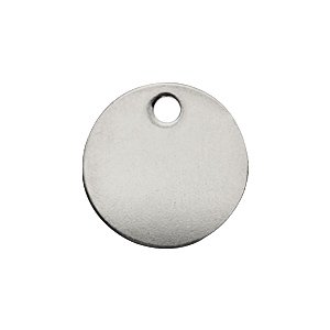 SUL200 round silver blank with hole