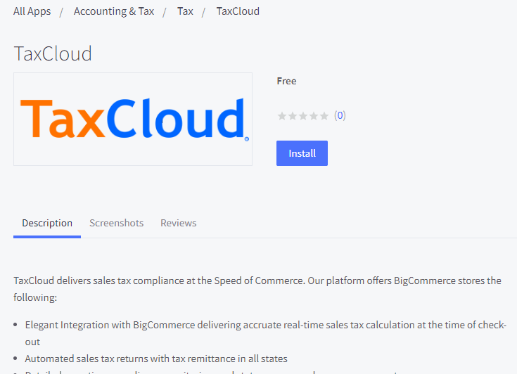 Integration - TaxCloud