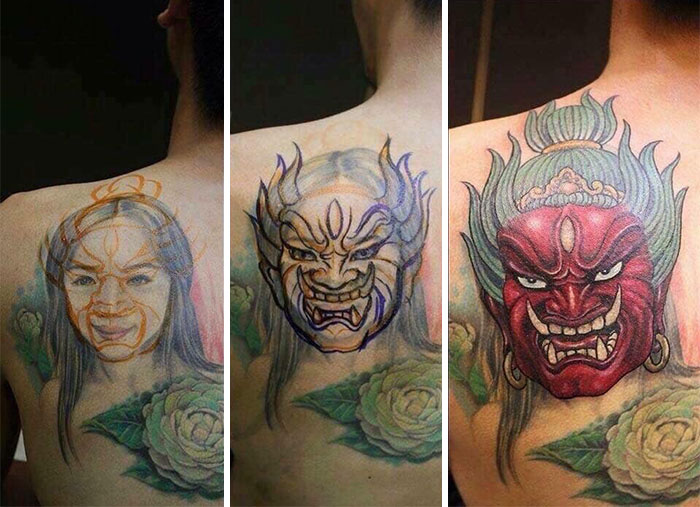 portrait tattoo cover-up