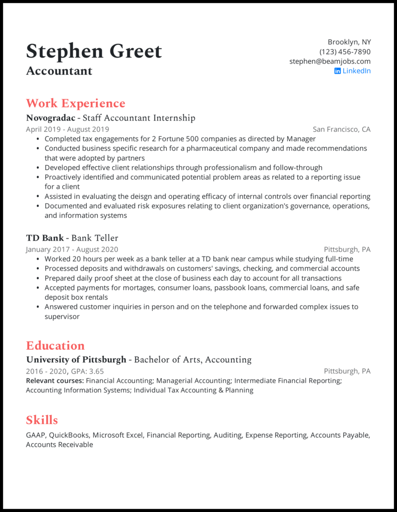 5 Accountant Resume Examples That Worked In 2021