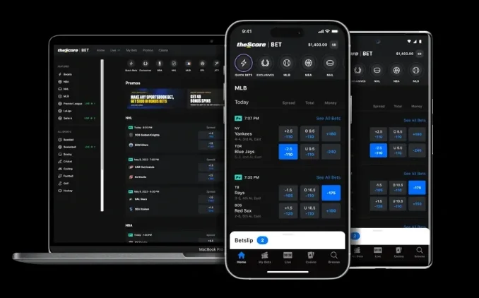 theScore Bet current app view. The new theScore Bet app display and functionality are still TBD.