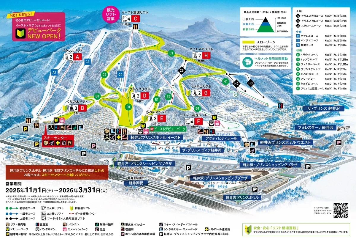 日本滑雪場 輕井澤王子大飯店滑雪場