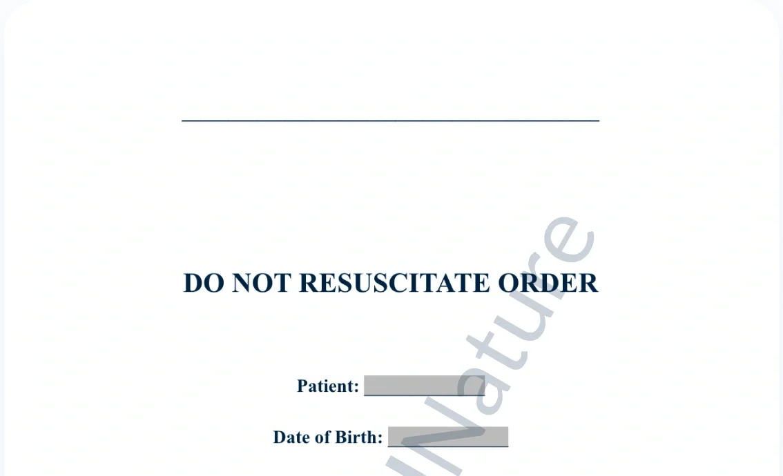 Do Not Resuscitate (DNR) Orderdocument preview