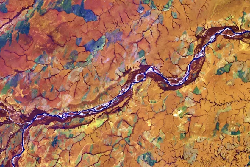 Aerial photo showing the earth's surface