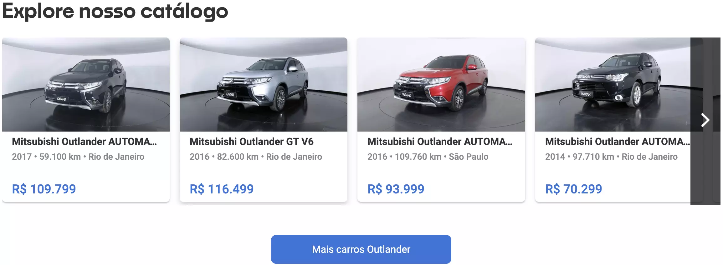 Mitsubishi Outlander à venda