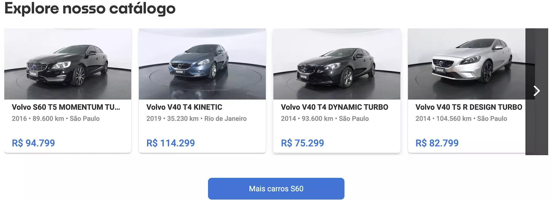 Volvo S60 preço