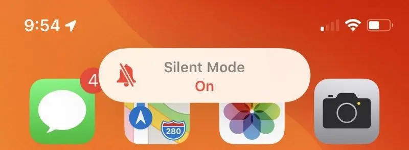 Smartphone in silent mode to reduce work notifications and distractions