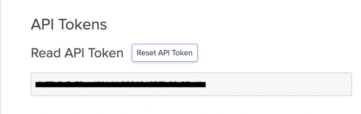 Access your read api token