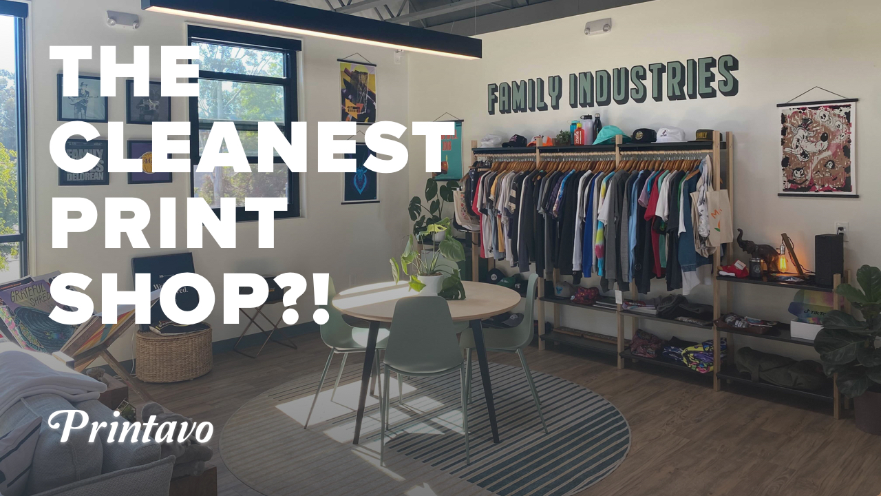 The CLEANEST Screen Printing Shop? Family Industries Shop Tour Printavo