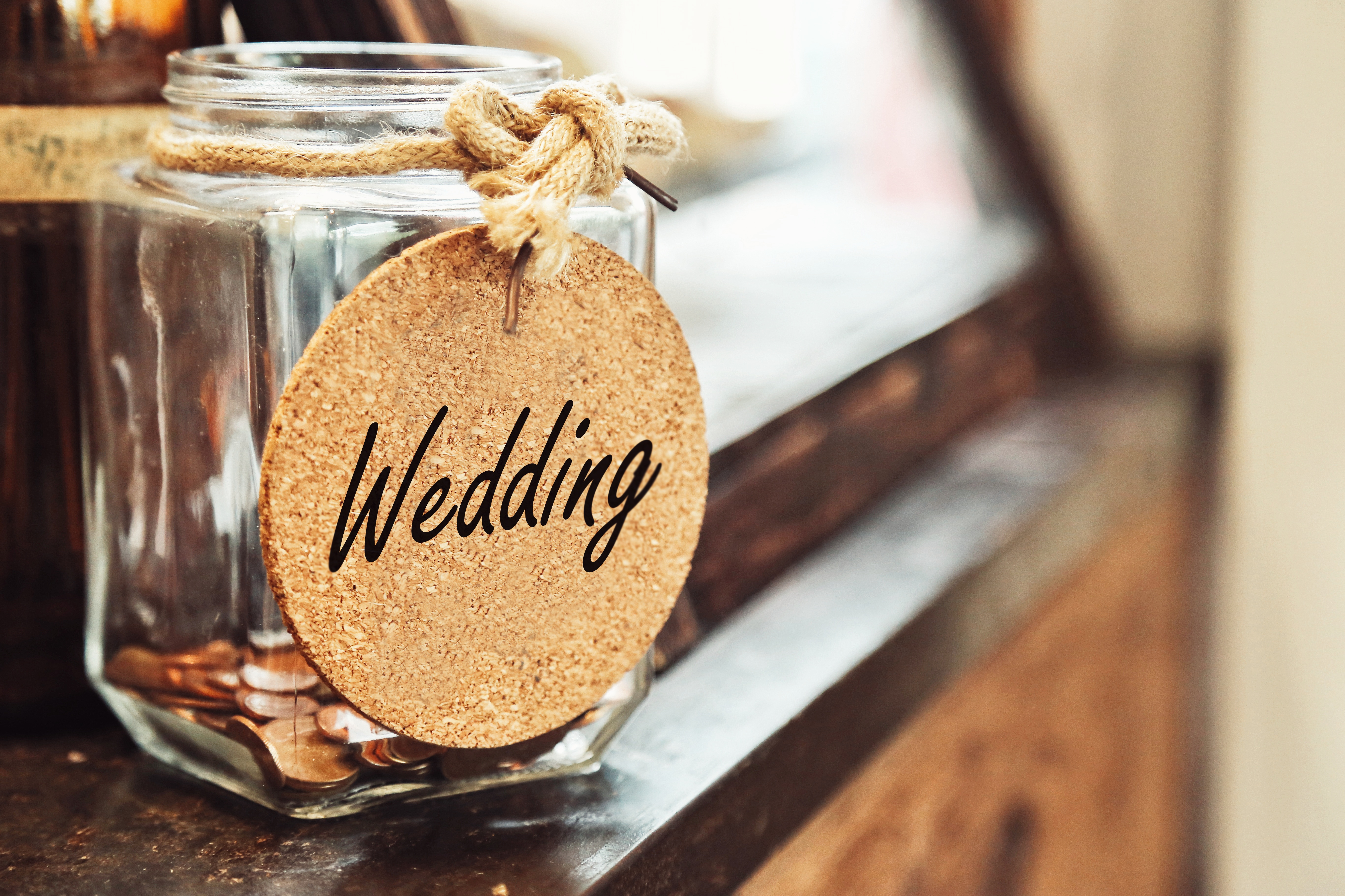pot of savings for a wedding