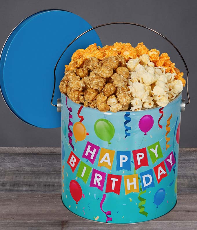 Birthday Popcorn Tin