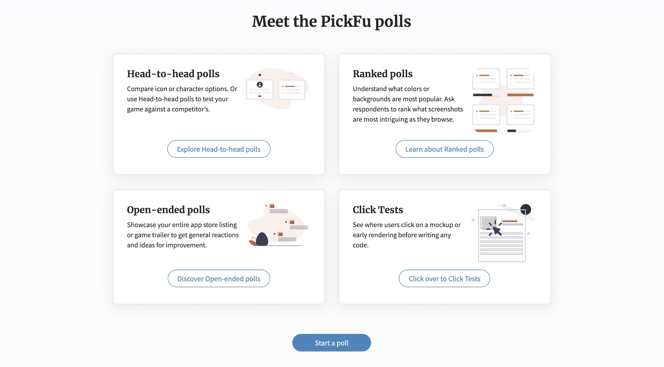 Image of four PickFu poll options