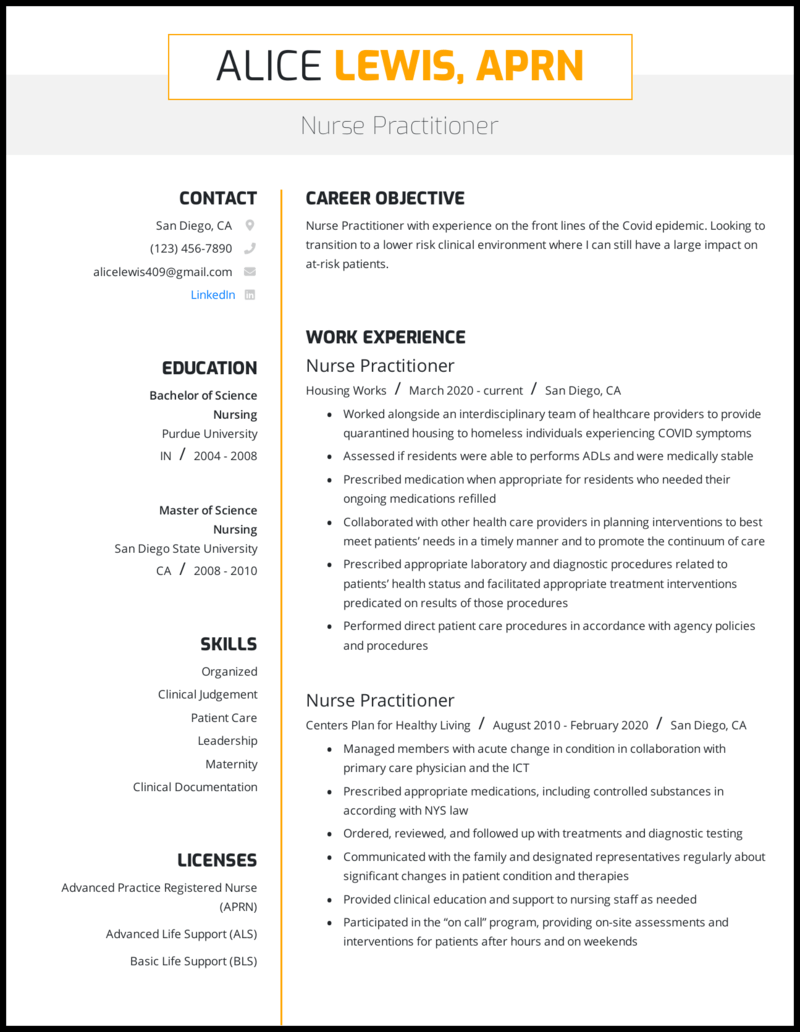 10 Nursing Resume Examples That Worked In 2021