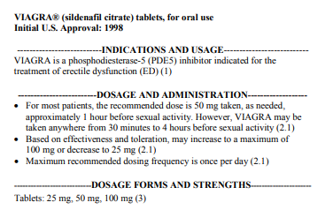 Viagra FDA label -  how often can I take Viagra?