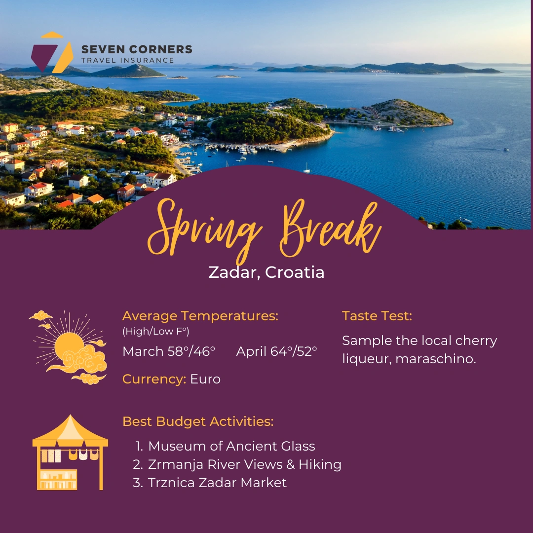 Croatia Spring Break Infographic.