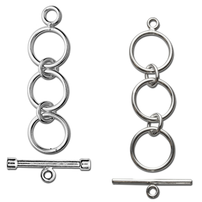 Extender toggles for jewelry