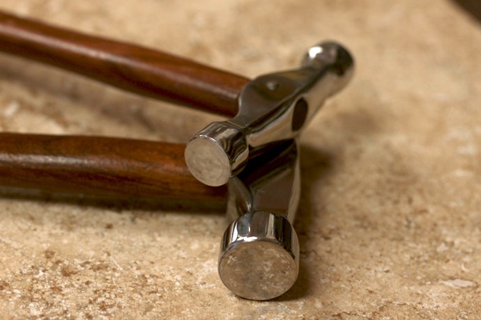 2 sizes of planishing hammer for jewelry