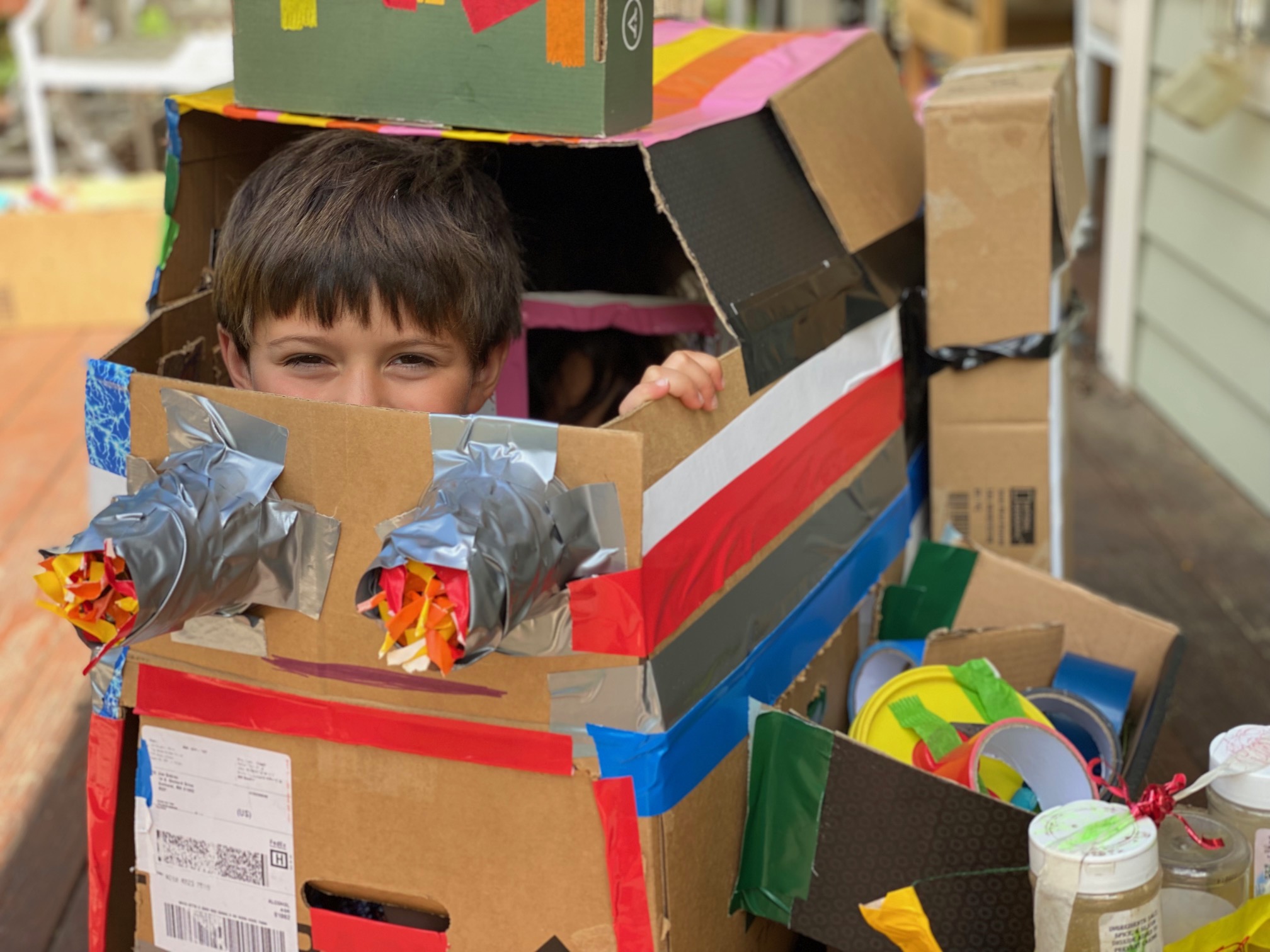 How To Make A Cardboard Safe To Play - BOX FOR CHILDREN 